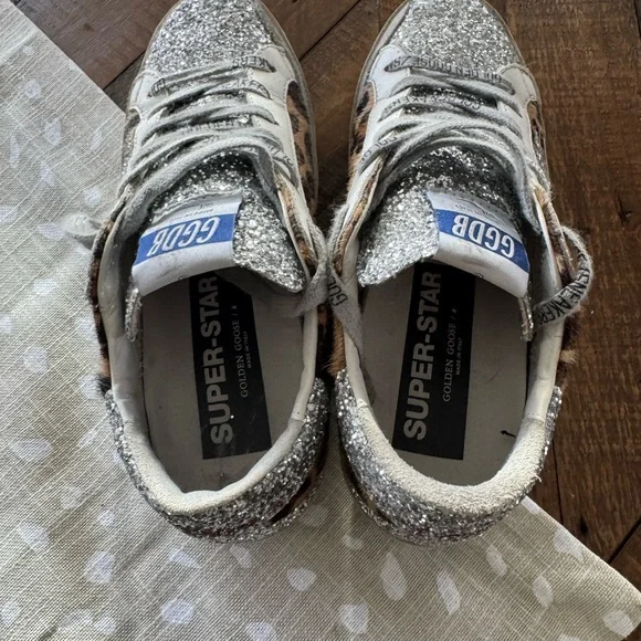 Golden Goose Glitter and Leopard Sneakers - Picture 3 of 5